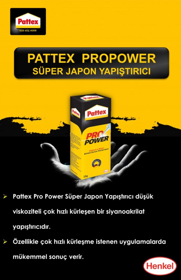 Pattex yapıştırıcı propower japon yapıştırıcı 15gr